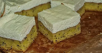 Biskvito, varškės ir aguonų pyragas (pagal Beatą)