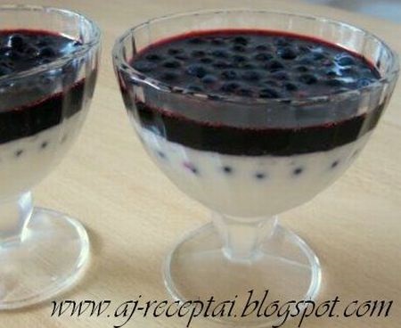 Desertas: Panna-cotta su mėlynių užpilu arba Rojus žemėje