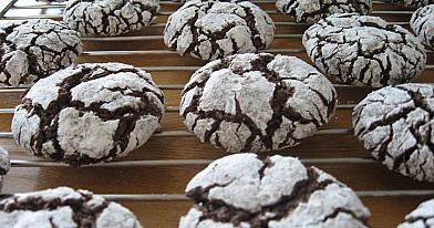 Šokoladiniai Kalėdiniai sausainiai "Chocolate Crinkles"