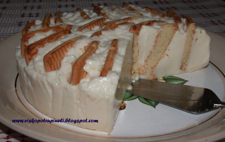Kefyro - želė - sausainių tortas (tik 3 ingredientai)
