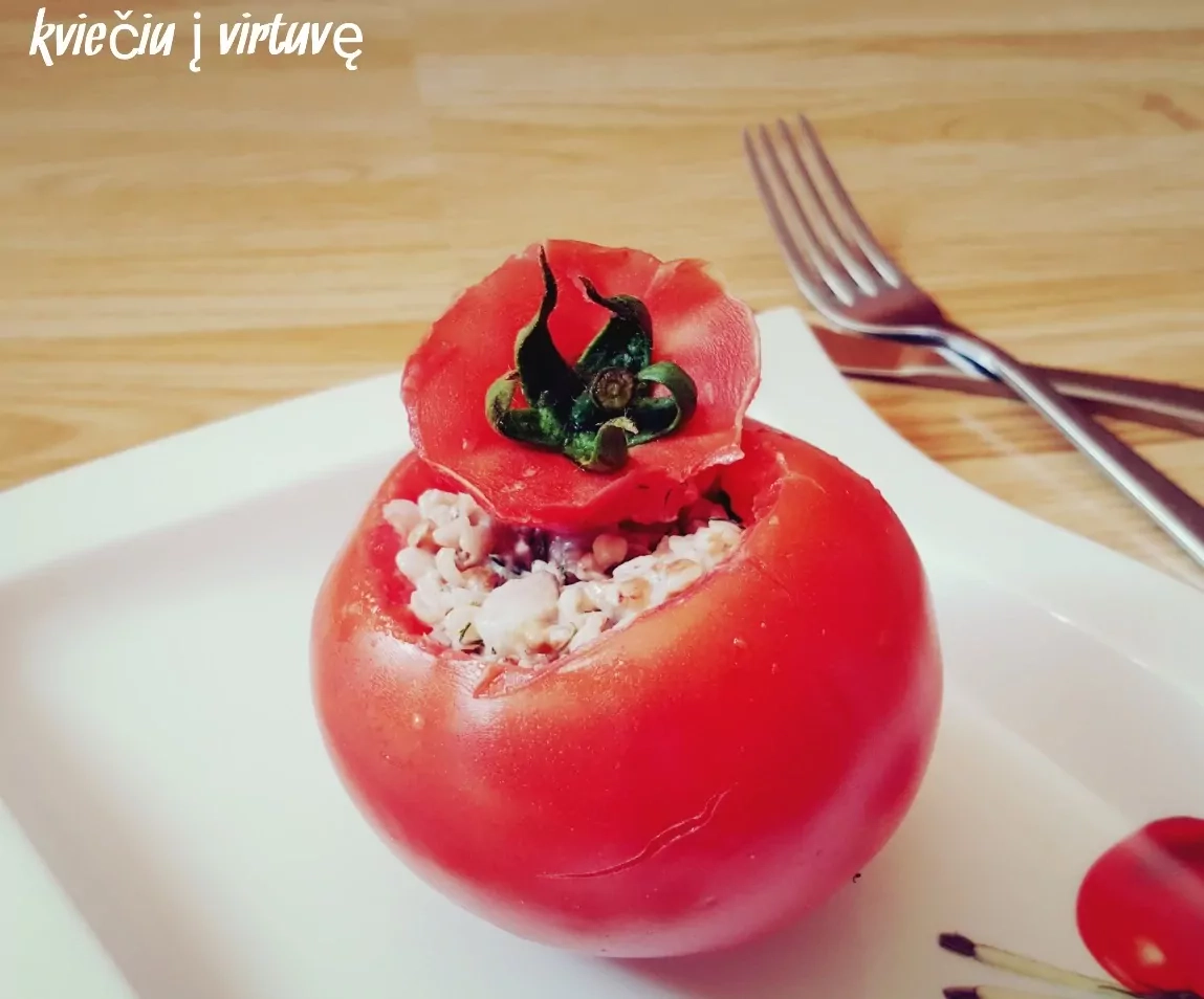 Pomidoras, įdarytas silke ir grikiais - derinys, kuris nustebino!