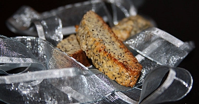 Citrininiai biscotti su aguonomis