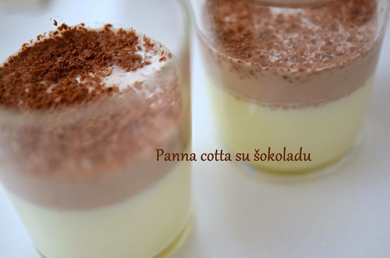 Desertas: Panna cotta su šokoladu