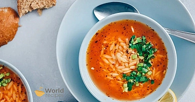 Paprasta pomidorinė sriuba su ryžiais (Turkiška virtuvė)
