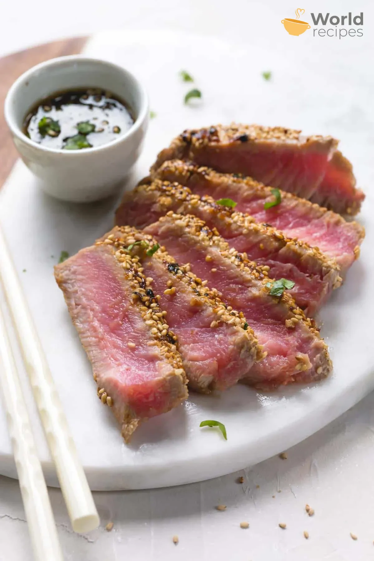 Keptuvėje keptas tuno kepsnys su sezamais - geriausias receptas