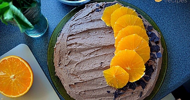 Drėgnas šokoladinis apelsininis tortas