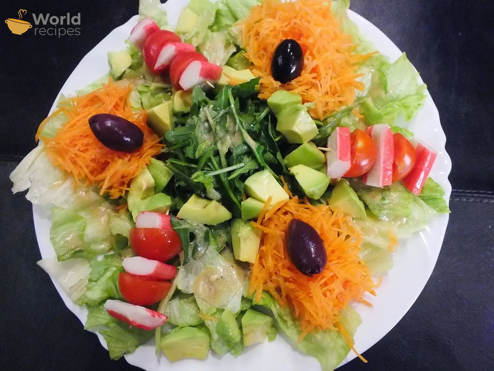 Salade composee - prancūziškos salotos su vinaigrette padažu