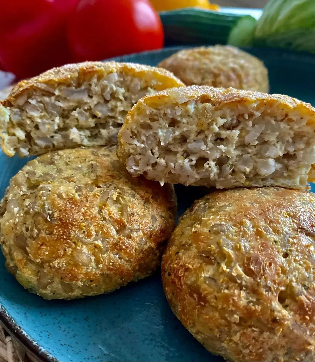 Perlinių kruopų kotletai su varške (arba tofu)