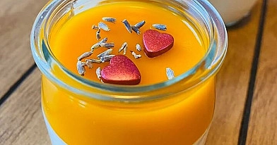 Mango panna cotta - grietinėlės kremo desertas