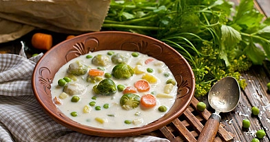Pieniška šaldytų daržovių sriuba