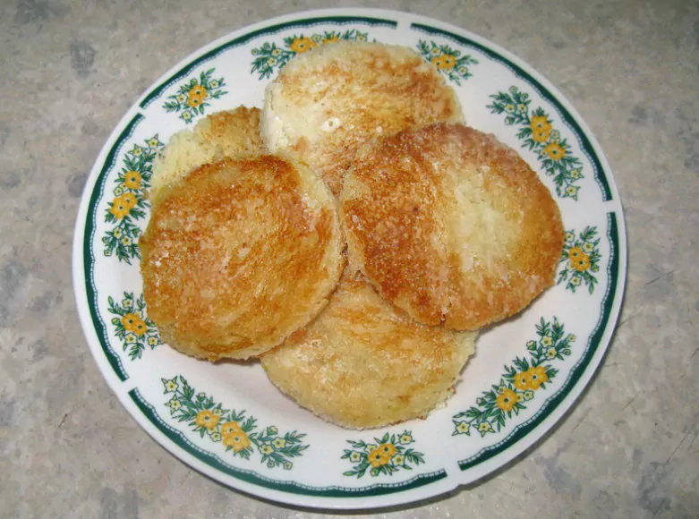 Teletabiai arba teletabių skrebučiai iš baltos forminės duonos