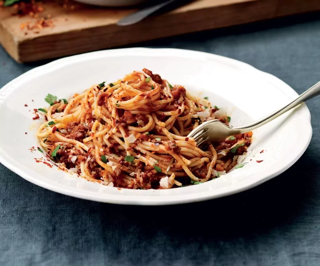 Bolognese spagečiai (spaghetti) su faršu