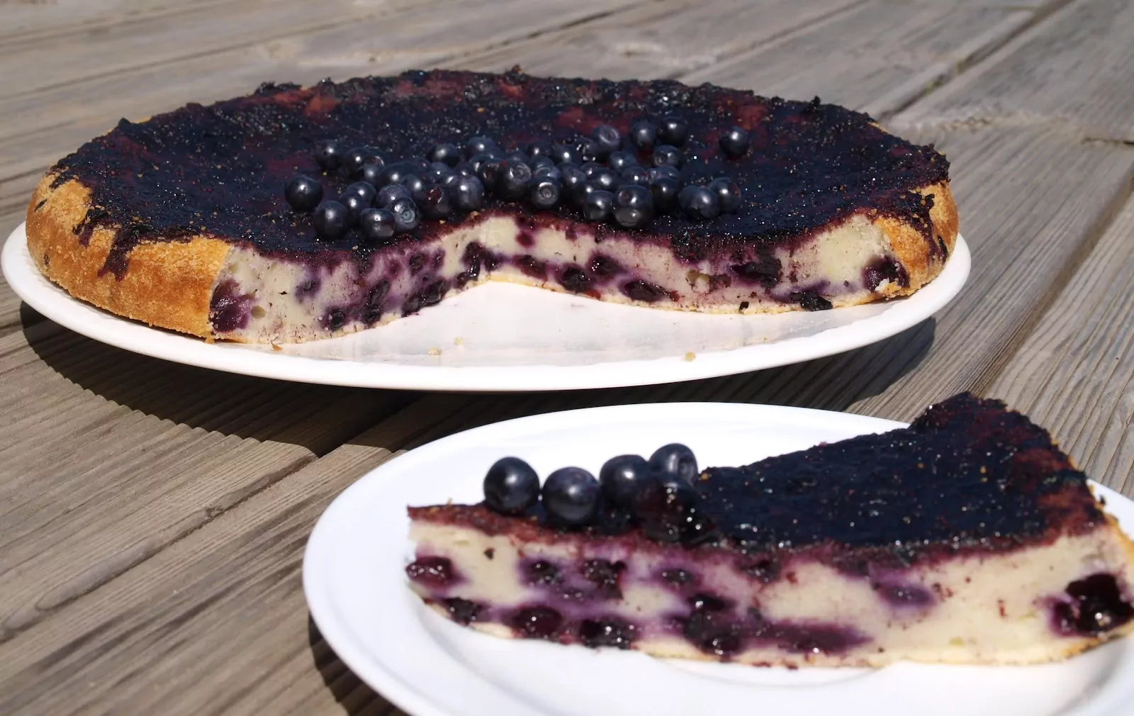 Paprastas, skanus ir tobulas varškės pyragas su mėlynėmis pagal Beatą