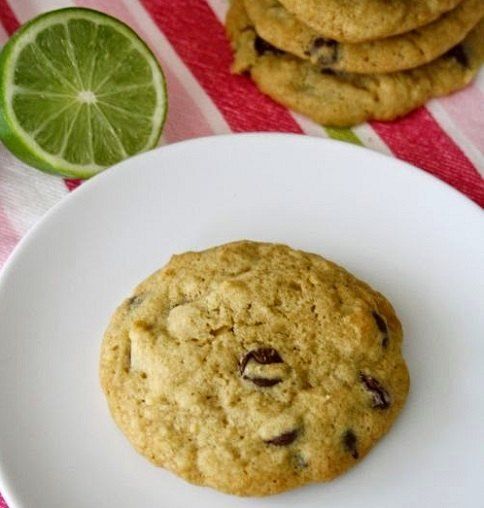 Sausainiai su žaliąja citrina ir šokolado gabaliukais
